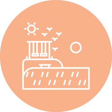 Bir düzlem simgesinin vektör çizimi