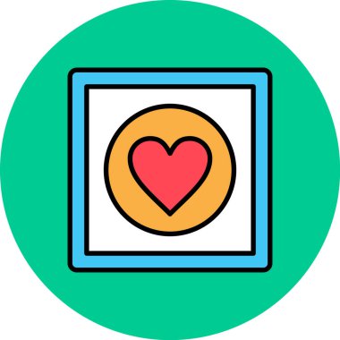 Ok ikonlu kalp. ok vektör simgesi rengi düz izole edilmiş kalp çizgisi