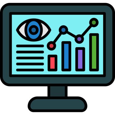 Analiz çizelgesi simgesi doldurulmuş ana hatlar biçiminde