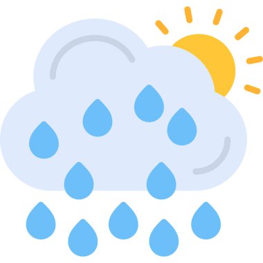 Hava tahmini simgesi düz biçimli