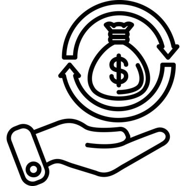 Bozuk para sembollü el.