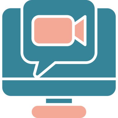 Konuş. Web simgesi basit illüstrasyon