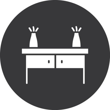 Mobilya simgesinin vektör illüstrasyonu