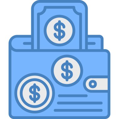 Dolar para nakit simgesi Doldurulmuş dış hat biçimi