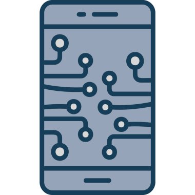 Cep telefonu. Web simgesi basit illüstrasyon