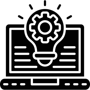 Laptop fikri. Web simgesi