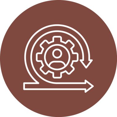 Bir tekerlek simgesinin vektör illüstrasyonu