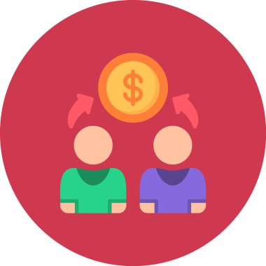 iş düz vektör simgesi.