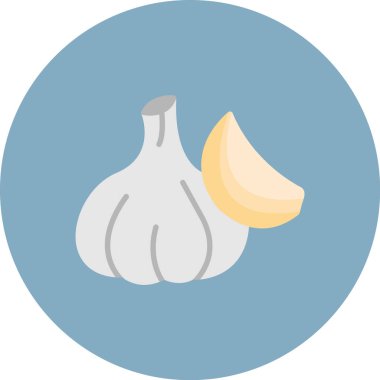Sarımsak ikonu, vektör illüstrasyonu