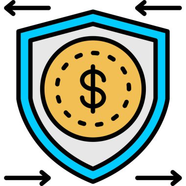 para kalkanı simgesi, basit tasarım