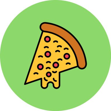 Pizza simgesinin vektör illüstrasyonu