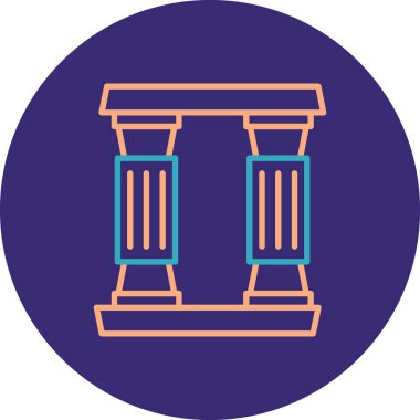 Sütun. Web simgesi basit illüstrasyon