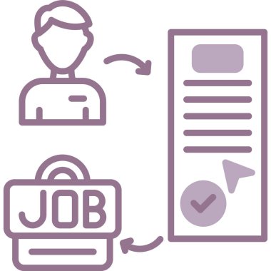 Adam alımı. Web simgesi basit illüstrasyon