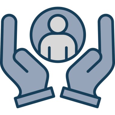 Bir insan simgesinin vektör illüstrasyonu