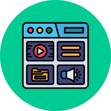 ses aygıtı simgesi. Web için müzik aygıtı vektör simgesinin özet çizimi