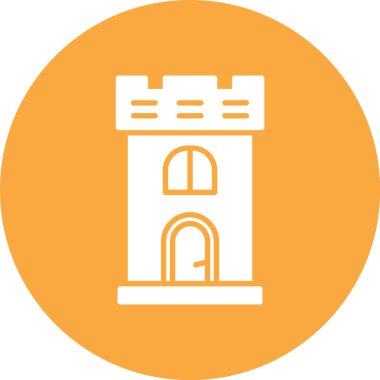 Bina. Web simgesi basit illüstrasyon