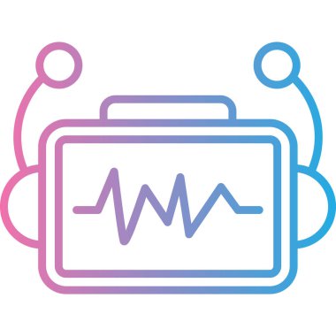 Kardiyogram. Web simgesi basit illüstrasyon