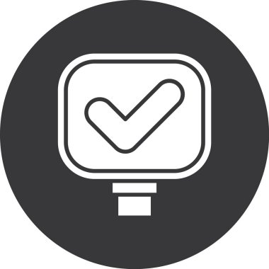 İşaretleme simgesi vektör illüstrasyonunu kontrol et