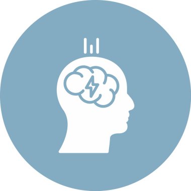 Beyin. Web simgesi basit illüstrasyon