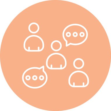 Sohbet simgesi vektör illüstrasyonu