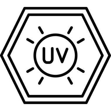 uv koruması u v koruma çizgisi vektör çizimi