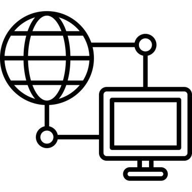 şebeke. Web simgesi basit illüstrasyon