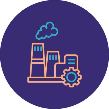 Fabrika. Web simgesi basit illüstrasyon