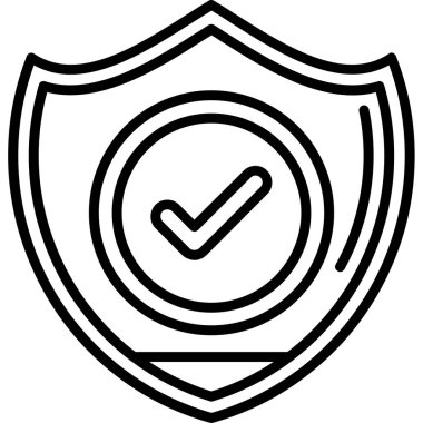 Kalkan. Web simgesi basit illüstrasyon