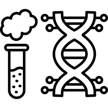 DNA araştırma çizgisi simgesi vektörü