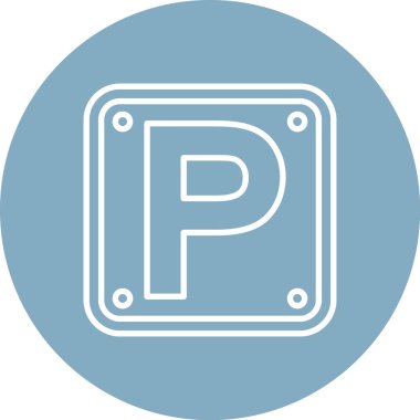 park simgesi vektör illüstrasyonu