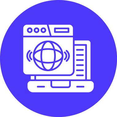 Dizüstü bilgisayar simgesi vektör çizimi