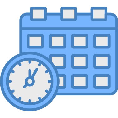 Saat simgesi, vektör illüstrasyonu