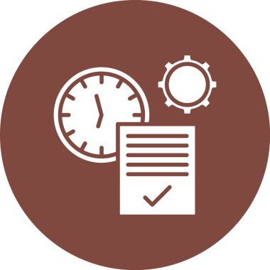 Zaman yönetimi simgesinin vektör illüstrasyonu