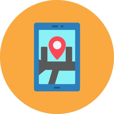 konum. Web simgesi basit illüstrasyon