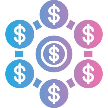 Dolar simgesi, vektör illüstrasyonu