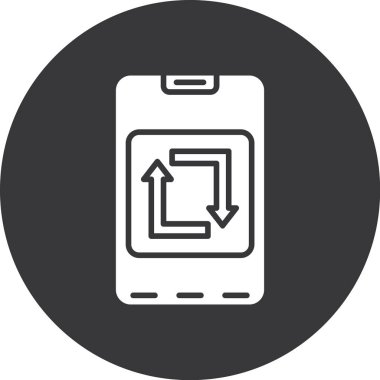 Cep telefonu. Web simgesi basit illüstrasyon