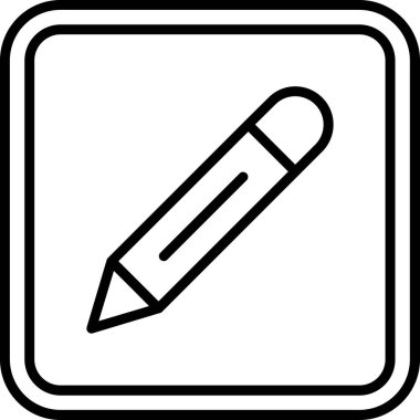 Kalem. Web simgesi basit illüstrasyon