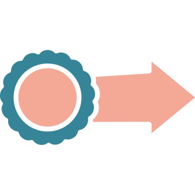 Kırmızı yuvarlak simgenin vektör illüstrasyonu