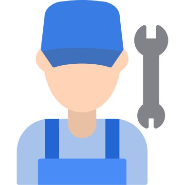 mekanik mekanik anahtar simgesi düz biçimli