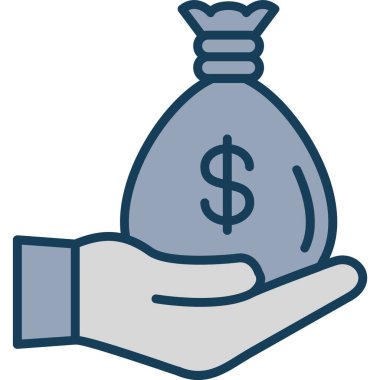 para çantası vektör çizgisi simgesi