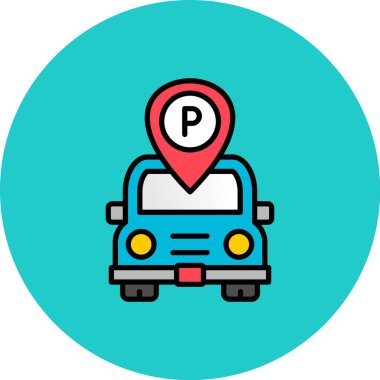 konum simgesi, vektör çizimi