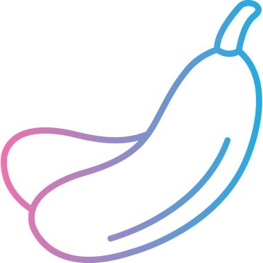 Muz simgesinin vektör illüstrasyonu