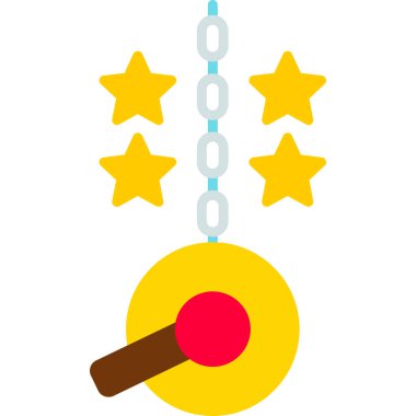 Noel ağacı düz vektör simgesi dekoru