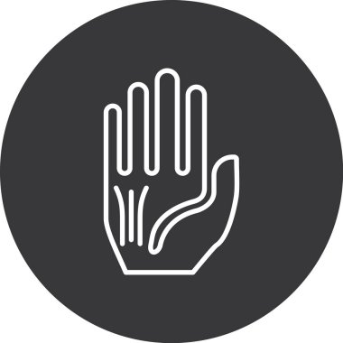 Avuç içi simgesi çizimi