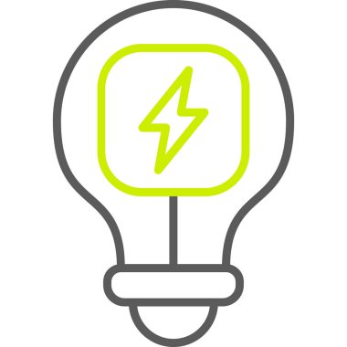 elektrik ampul simgesi ana hat biçiminde