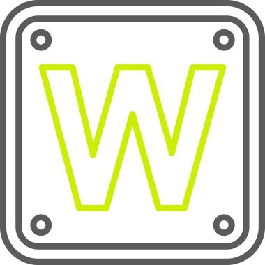 Yeşil ve siyah simgenin vektör illüstrasyonu.