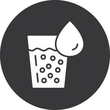 Tek bir izole su simgesinin vektör çizimi