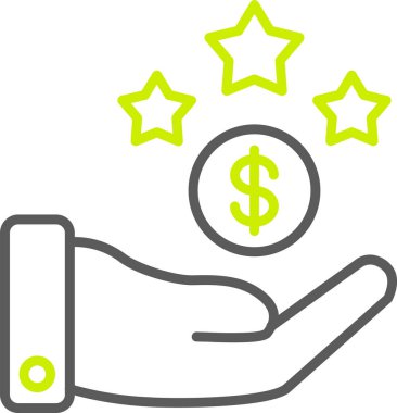 Doları vektör satırı simgesi