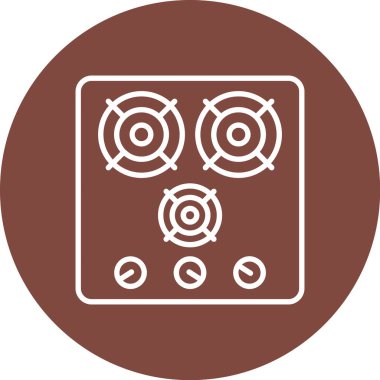 Bir benzin istasyonu simgesinin vektör illüstrasyonu