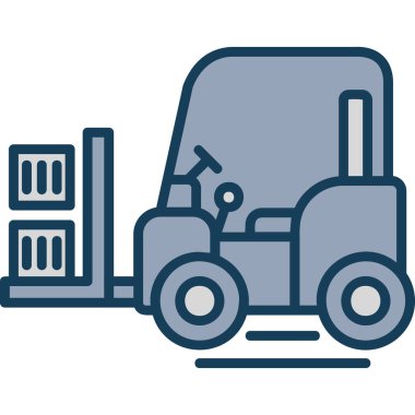 dağıtım forklift vektör çizimi